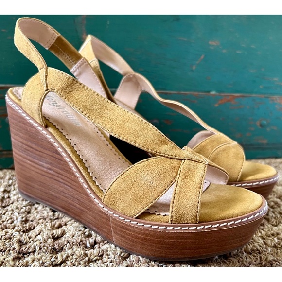 Anthropologie Farylrobin Casino Wedges Sandals 7.5 - Picture 1 of 9